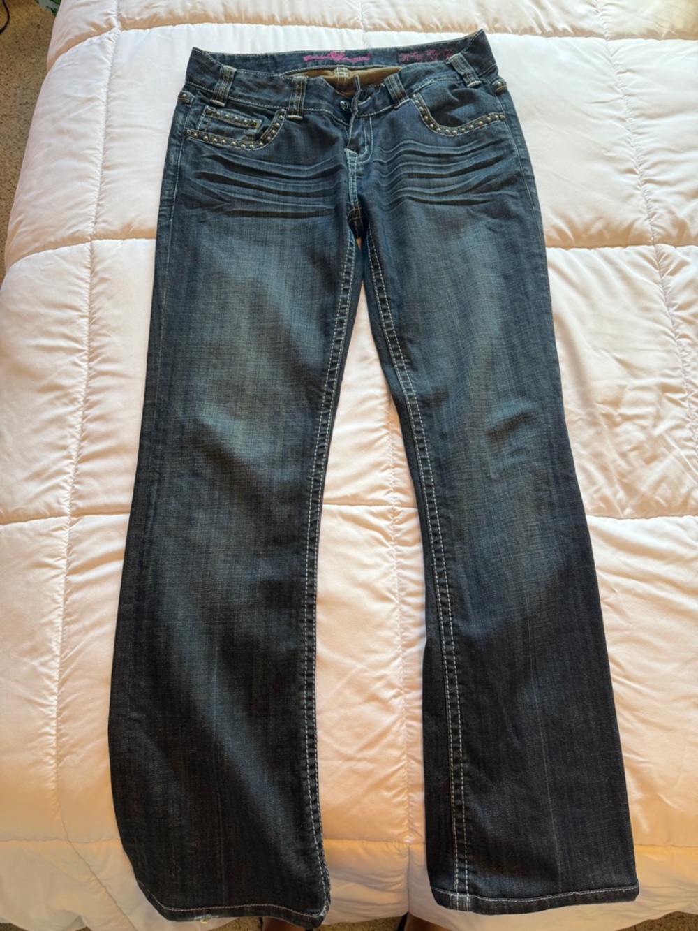 Rock and Roll Cowgirl Women’s Dark Blue Bootcut Jeans